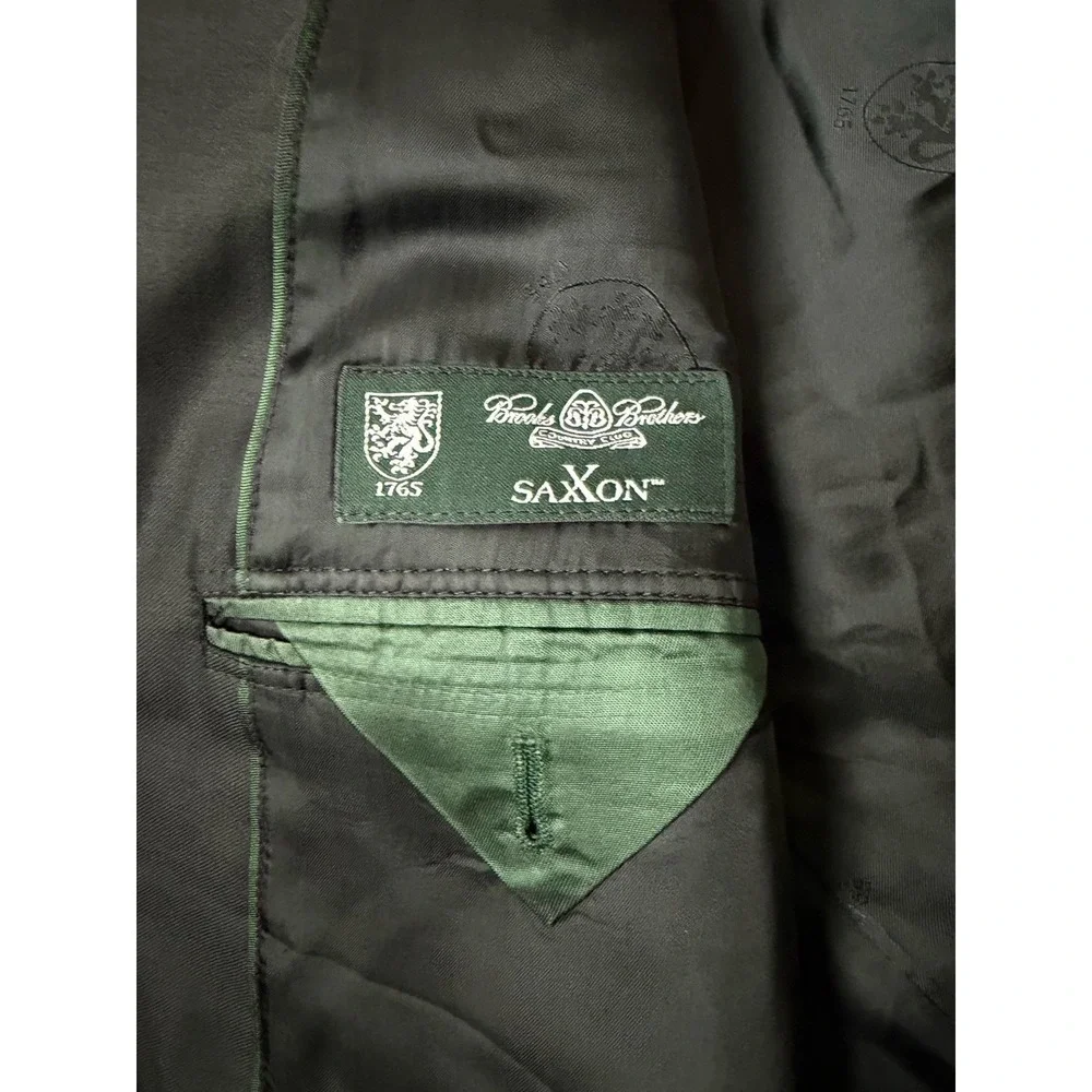 Brooks Brothers‎ Madison SAXXON Men's 48R Black 2 Button Blazer Jacket